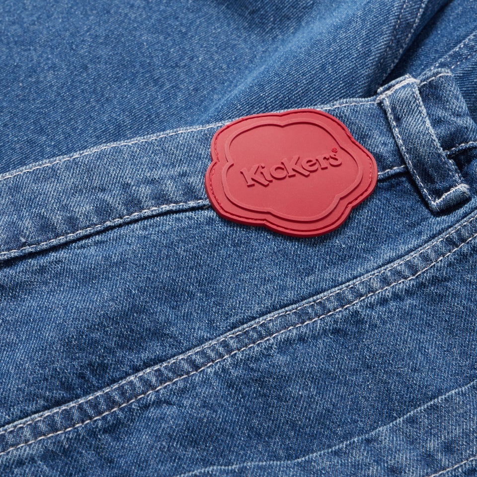 Adult Womens Kickers Classic Barrel Leg Jean Blue