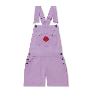 Adult Womens Kickers Classics Dungaree Short Purple