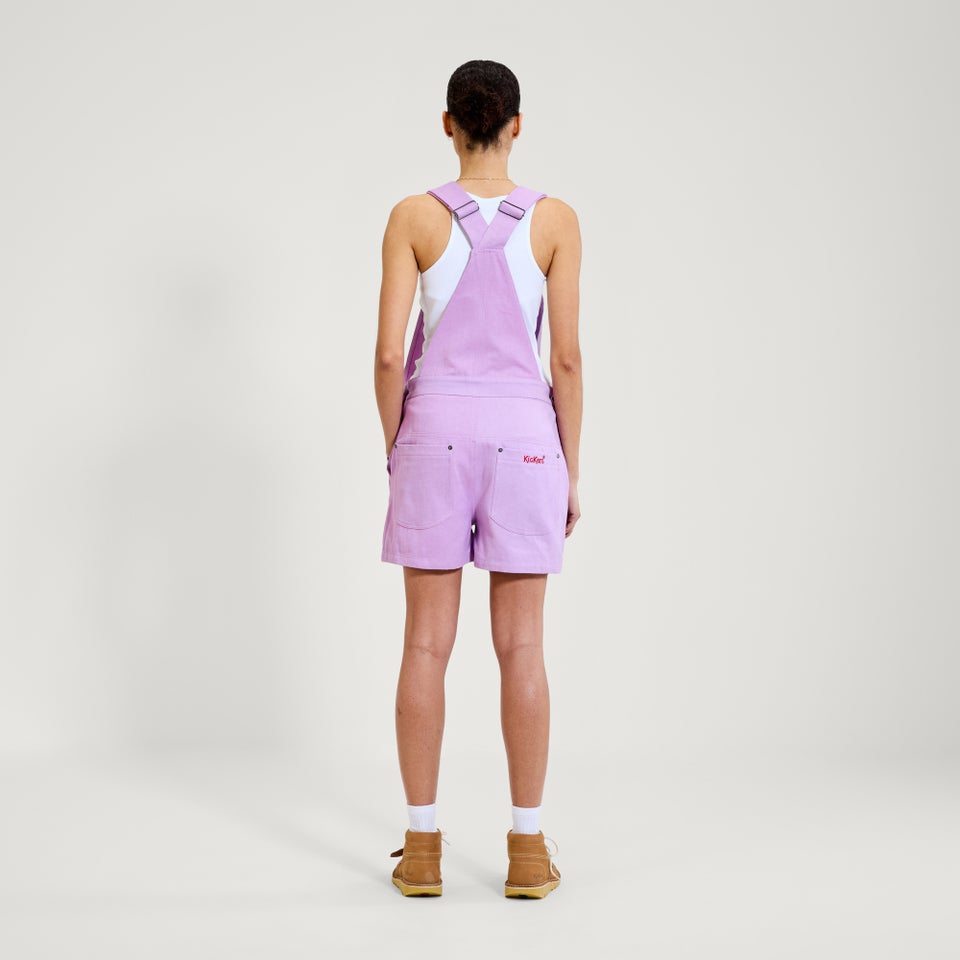 Adult Womens Kickers Classics Dungaree Short Purple