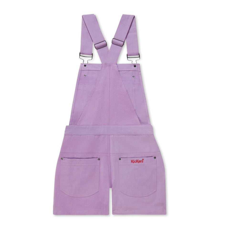 Adult Womens Kickers Classics Dungaree Short Purple