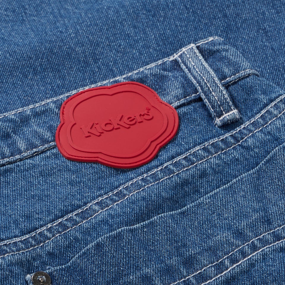 Adult Womens Kickers Classic Wide Leg Jean Blue