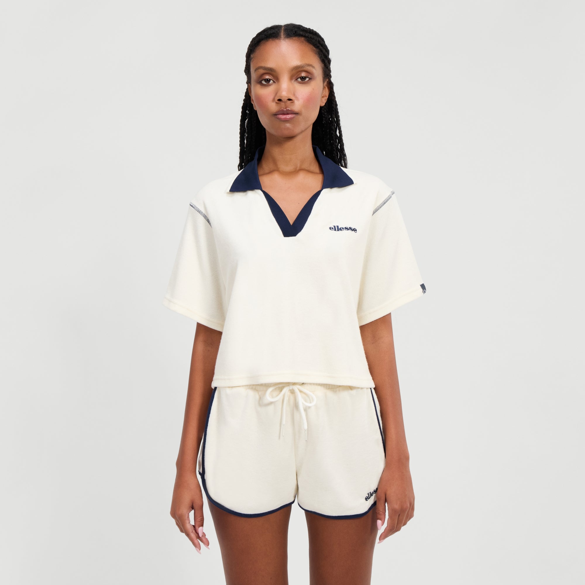 Women's Valeti Cropped Shirt Off White | ellesse UK