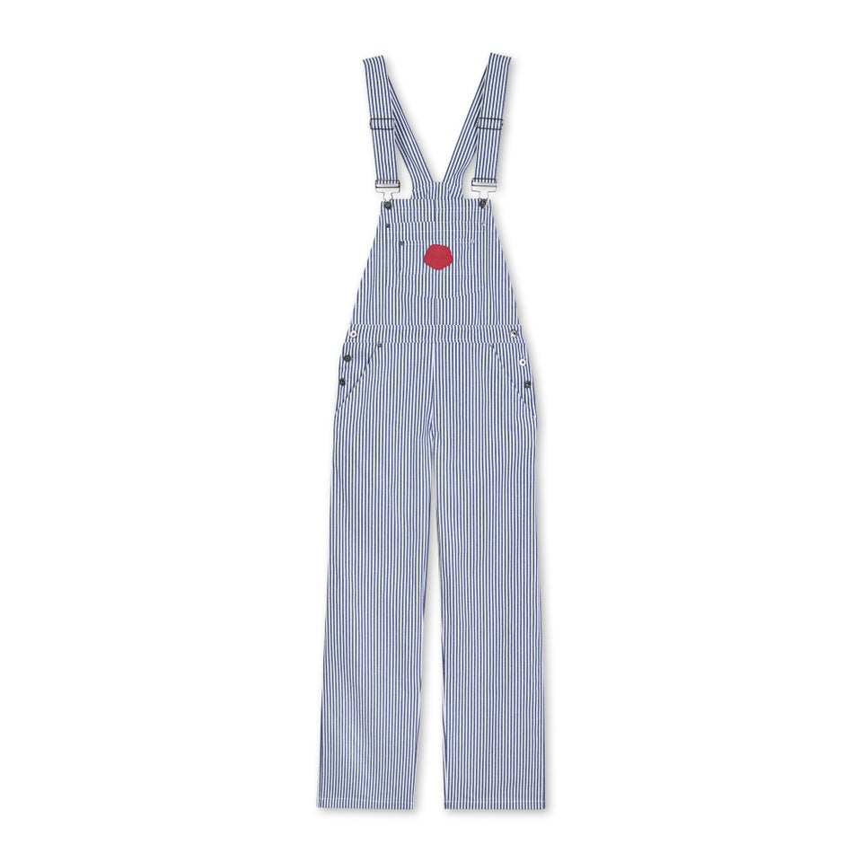 Adult Womens Kickers Classic Dungaree Blue/White