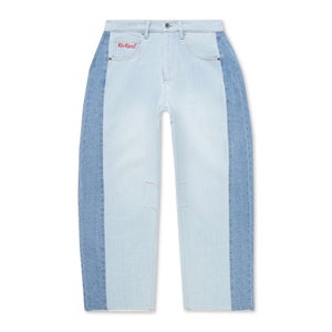 Adult Womens Kickers Classic Wide Leg Barrel Jean Blue