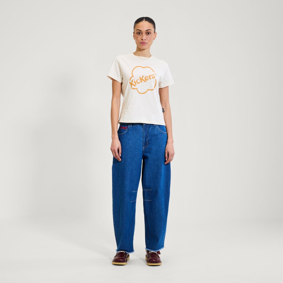 Adult Womens Kickers Classic Skinny Tee White