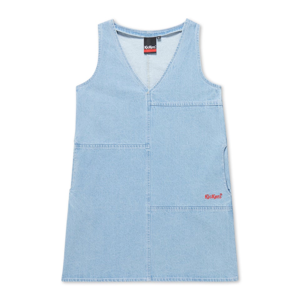 Adult Womens Kickers Classic Denim Mini Dress Blue
