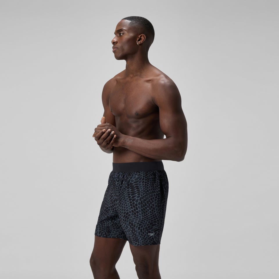 Men's Lookout Printed 40cm Swim Shorts Black
