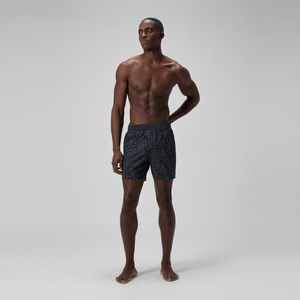 Men's Lookout Printed 40cm Swim Shorts Black