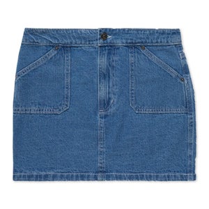 Adult Womens Kickers Classic Denim Micro Skirt Blue