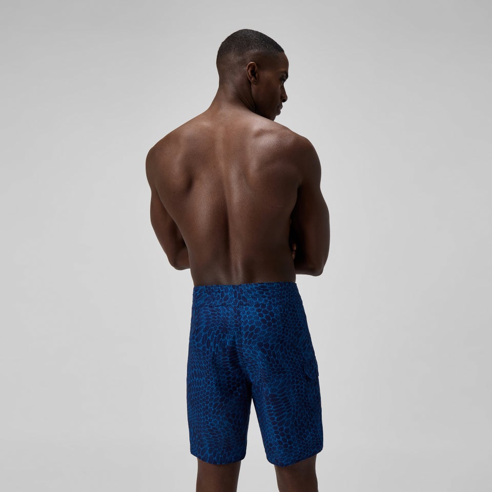 Men's Lookout Printed 45cm Boardshorts Navy/Blue