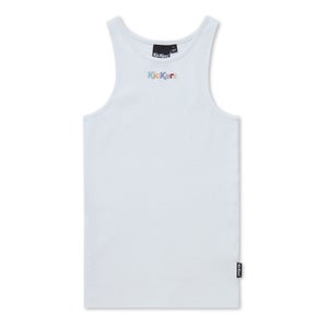 Adult Womens Kickers Classic Ribbed Vest White