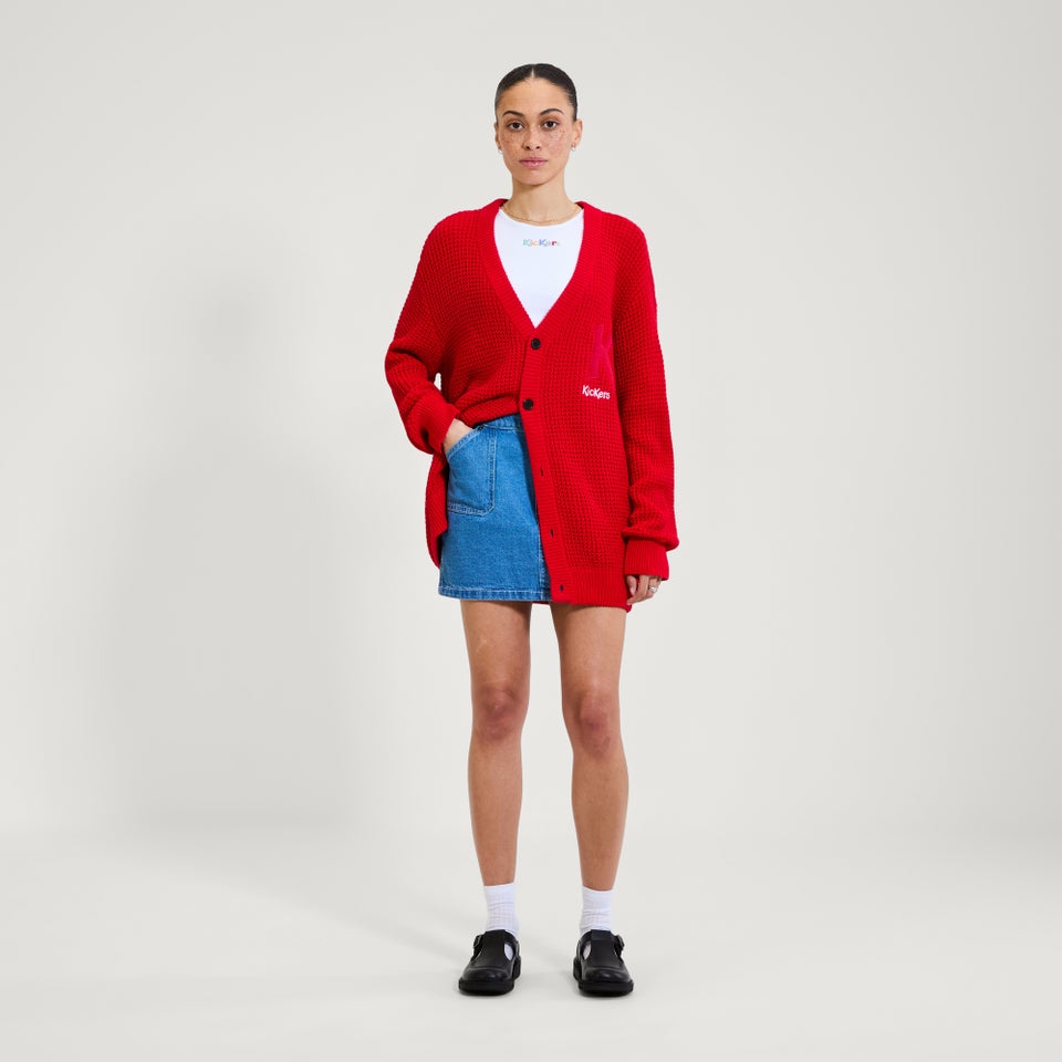 Adult Unisex Kickers Classic Cardi Red