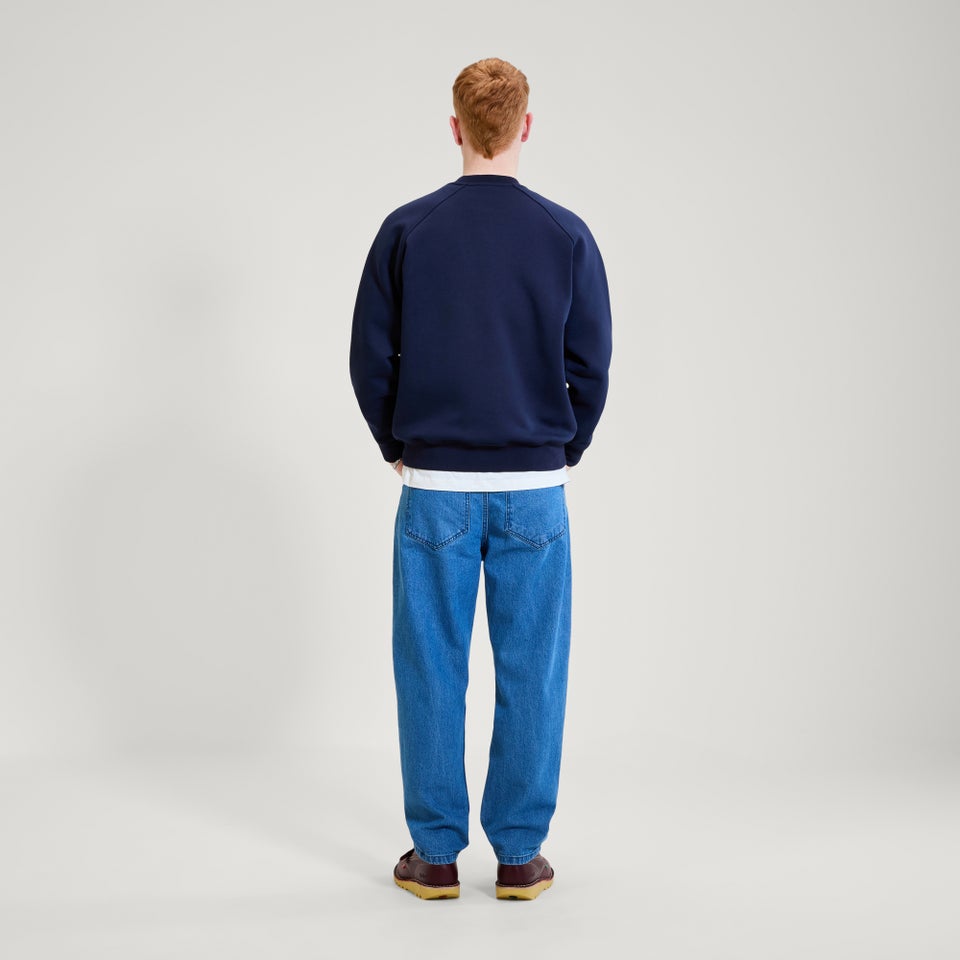 Adult Unisex Kicker Classic Crew Sweatshirt Navy