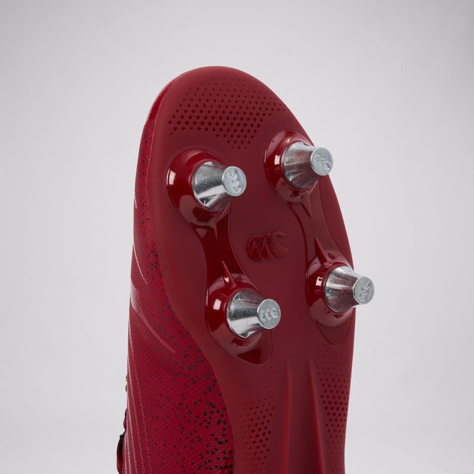 Junior Unisex Stampede Ground Break Team Soft Ground Boots Red