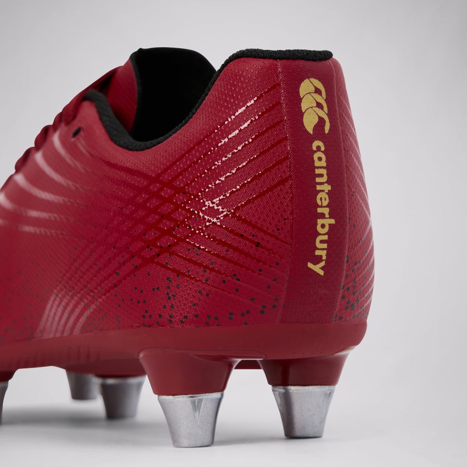 Junior Unisex Stampede Ground Break Team Soft Ground Boots Red