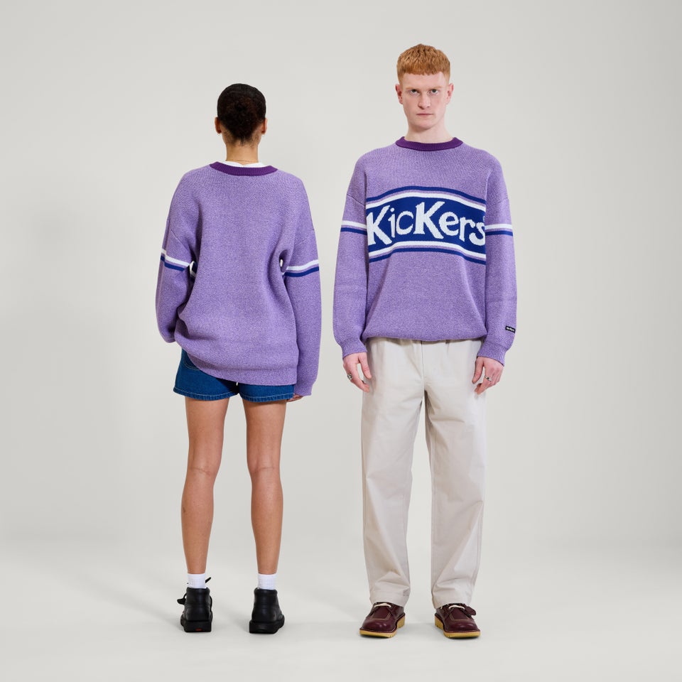 Adult Unisex Kickers Chest Logo Knit Purple