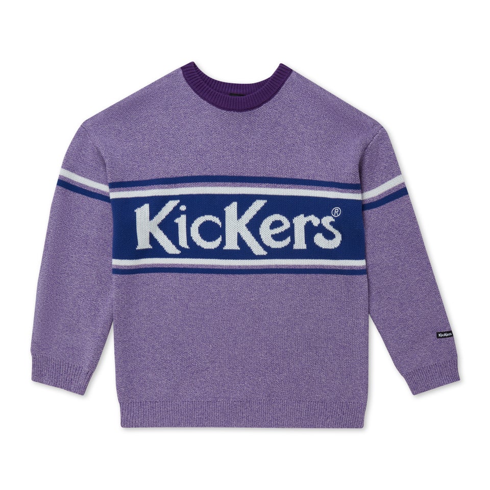 Adult Unisex Kickers Chest Logo Knit Purple