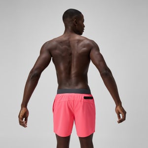 Maillot de bain orange uni de 16 po Lookout pour hommes