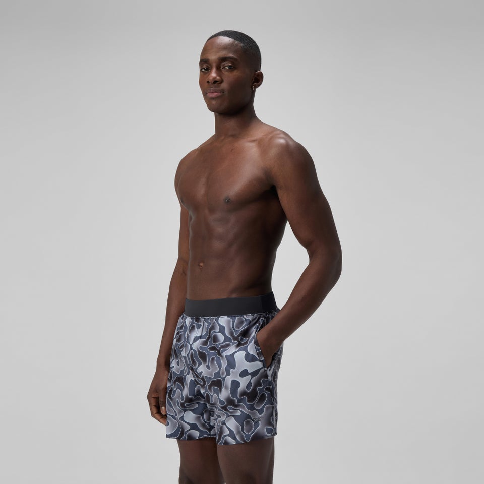 Men's Lookout Printed 40cm Swim Shorts Grey