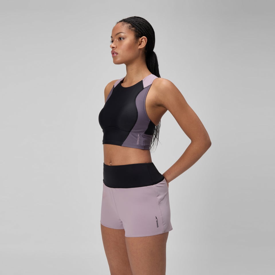 Bas de maillot mauve uni pour femmes Lookout