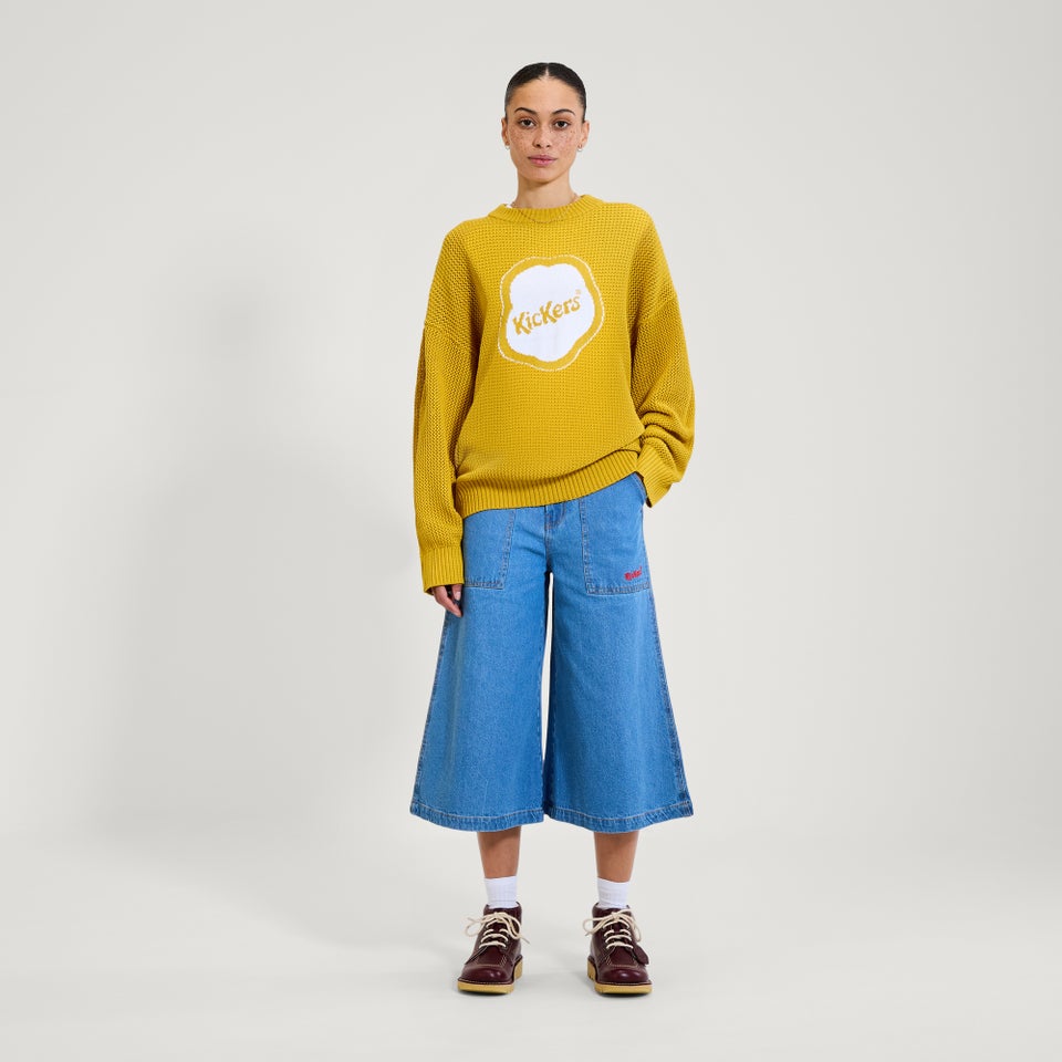 Adult Unisex Kickers Classic Jaquard Knit Yellow