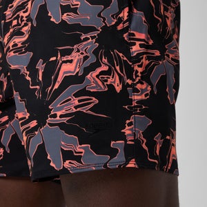 Men's Lookout Printed 40cm Swim Shorts Black/Orange