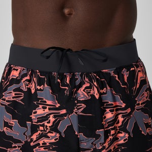 Men's Lookout Printed 40cm Swim Shorts Black/Orange