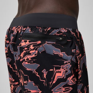 Men's Lookout Printed 40cm Swim Shorts Black/Orange