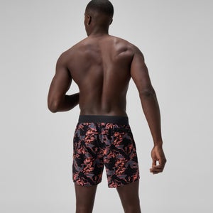 Men's Lookout Printed 40cm Swim Shorts Black/Orange