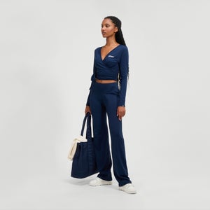 Dicarla Langarm-Top für Damen Marineblau