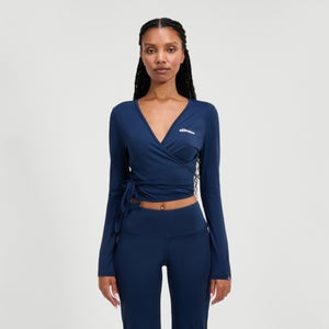 Dicarla Langarm-Top für Damen Marineblau