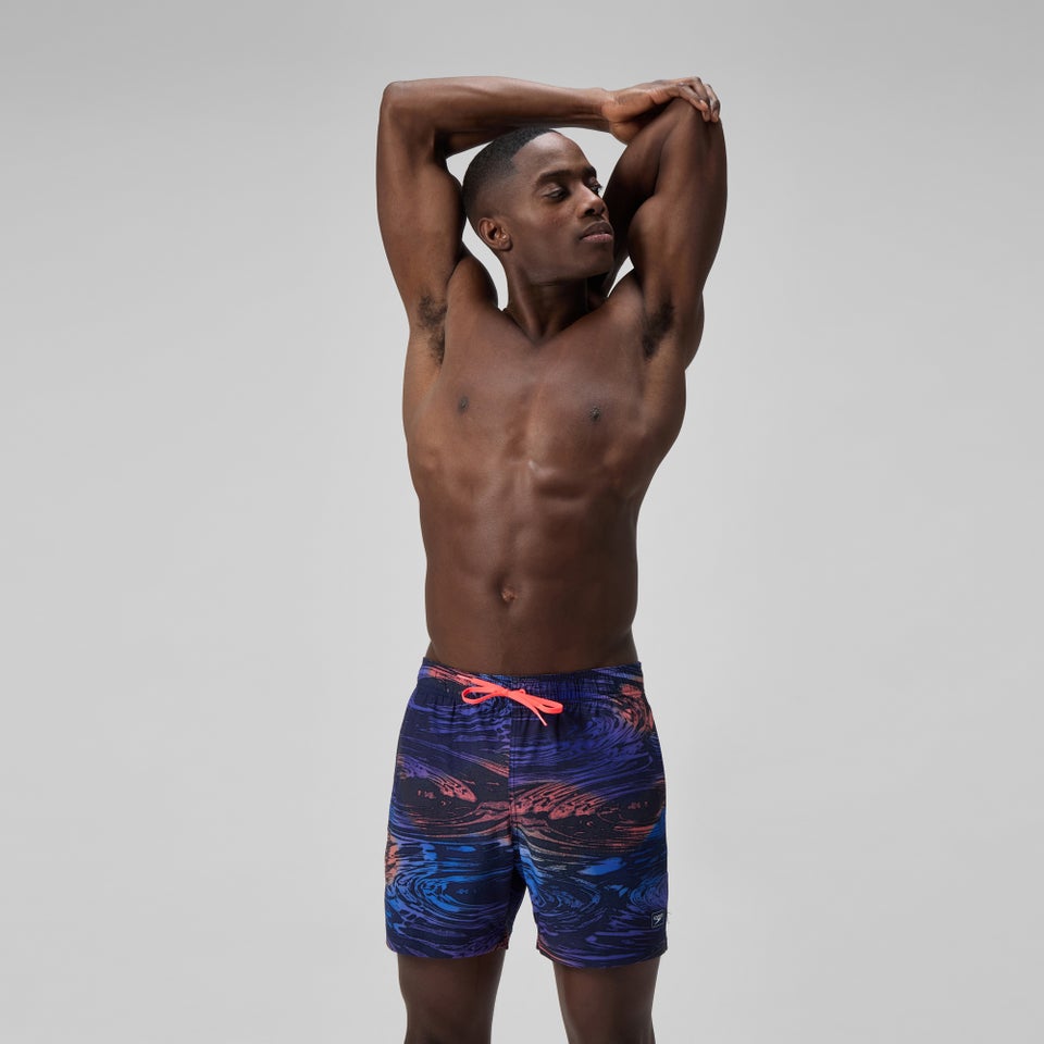 Men's Redondo Edge Printed 40cm Swim Shorts Blue