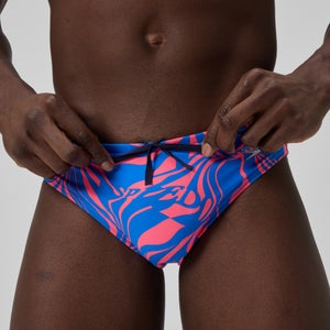Men's Printed 2" Brief Blue/Orange