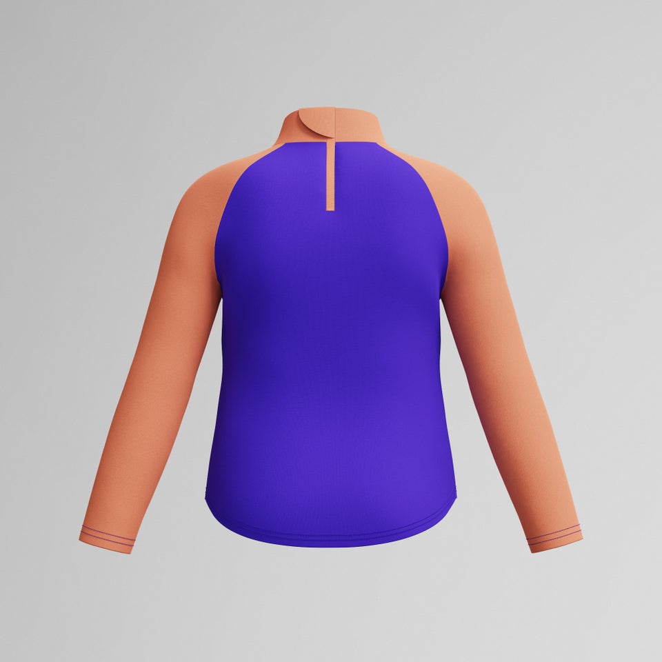 Infant Girls Learn to Swim Long Sleeve Rashguard Purple/Orange