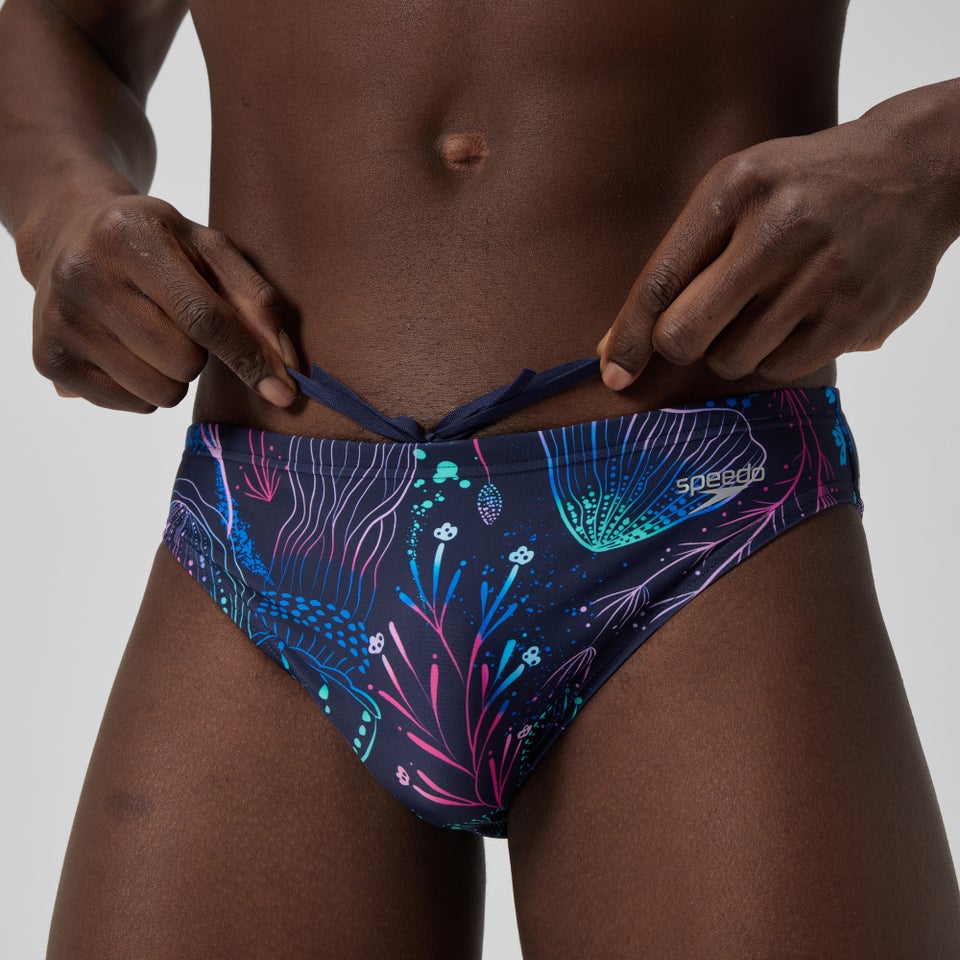 Caleçon à imprimé bleu marine/rose de 2 po pour hommes