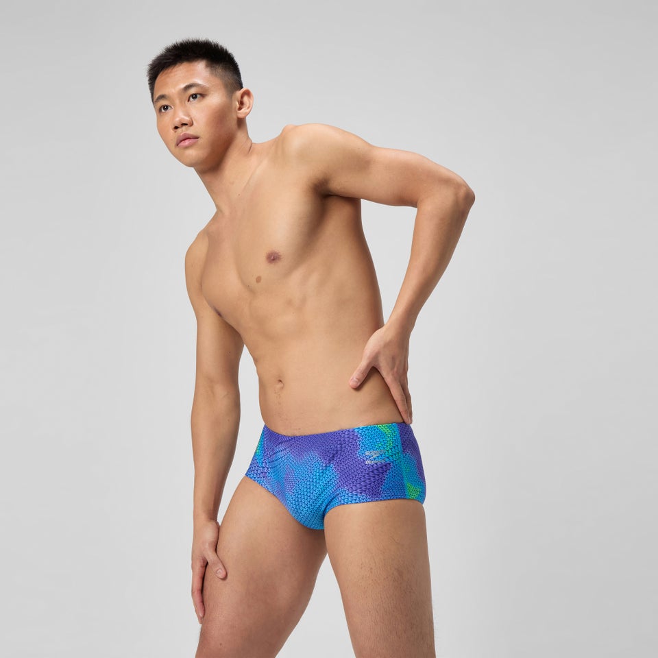 Men's Club Training Printed 13.5cm Brief Blue