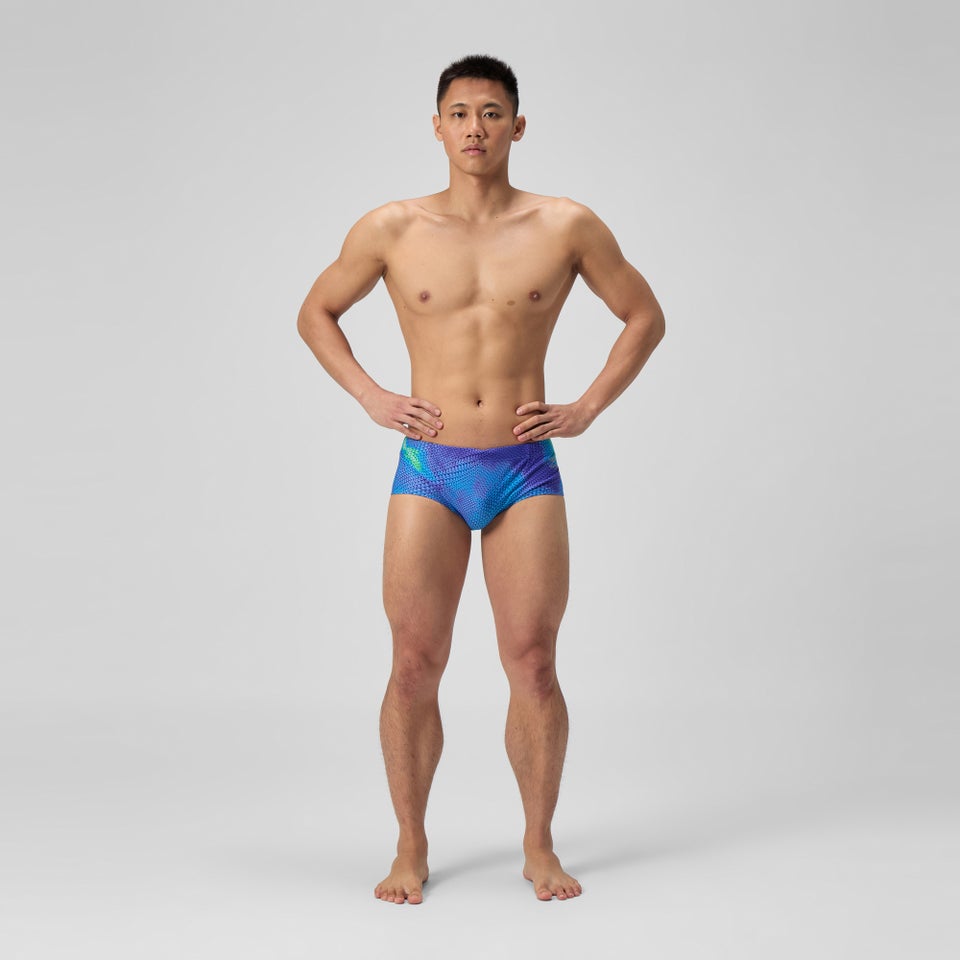 Men's Club Training Printed 13.5cm Brief Blue
