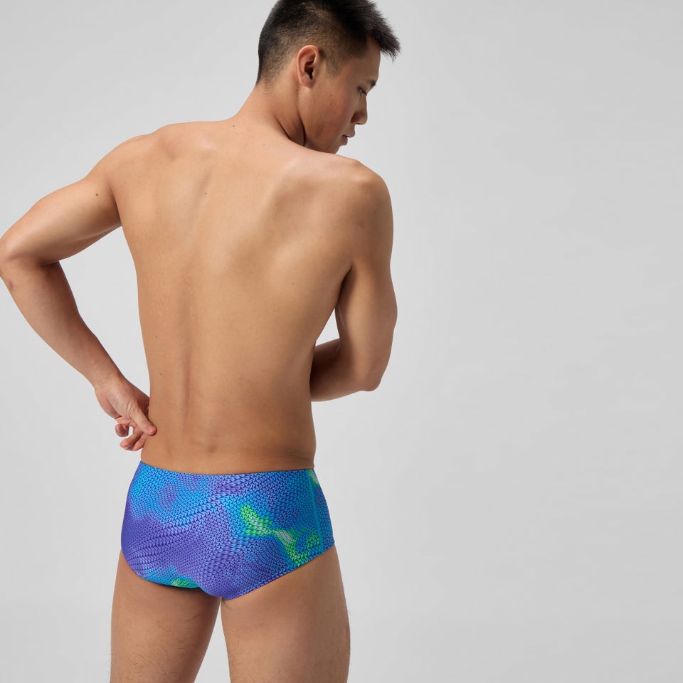 Men's Club Training Printed 13.5cm Brief Blue