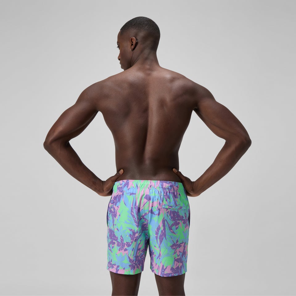 Men's Redondo Edge Printed 40cm Swim Shorts Purple/Green