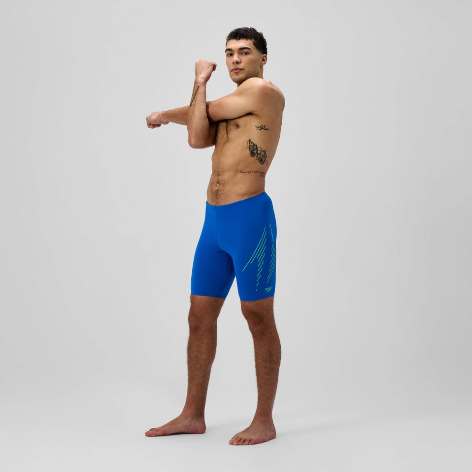 Herren Hyperboom Placement Schwimmhose Blau/Grün