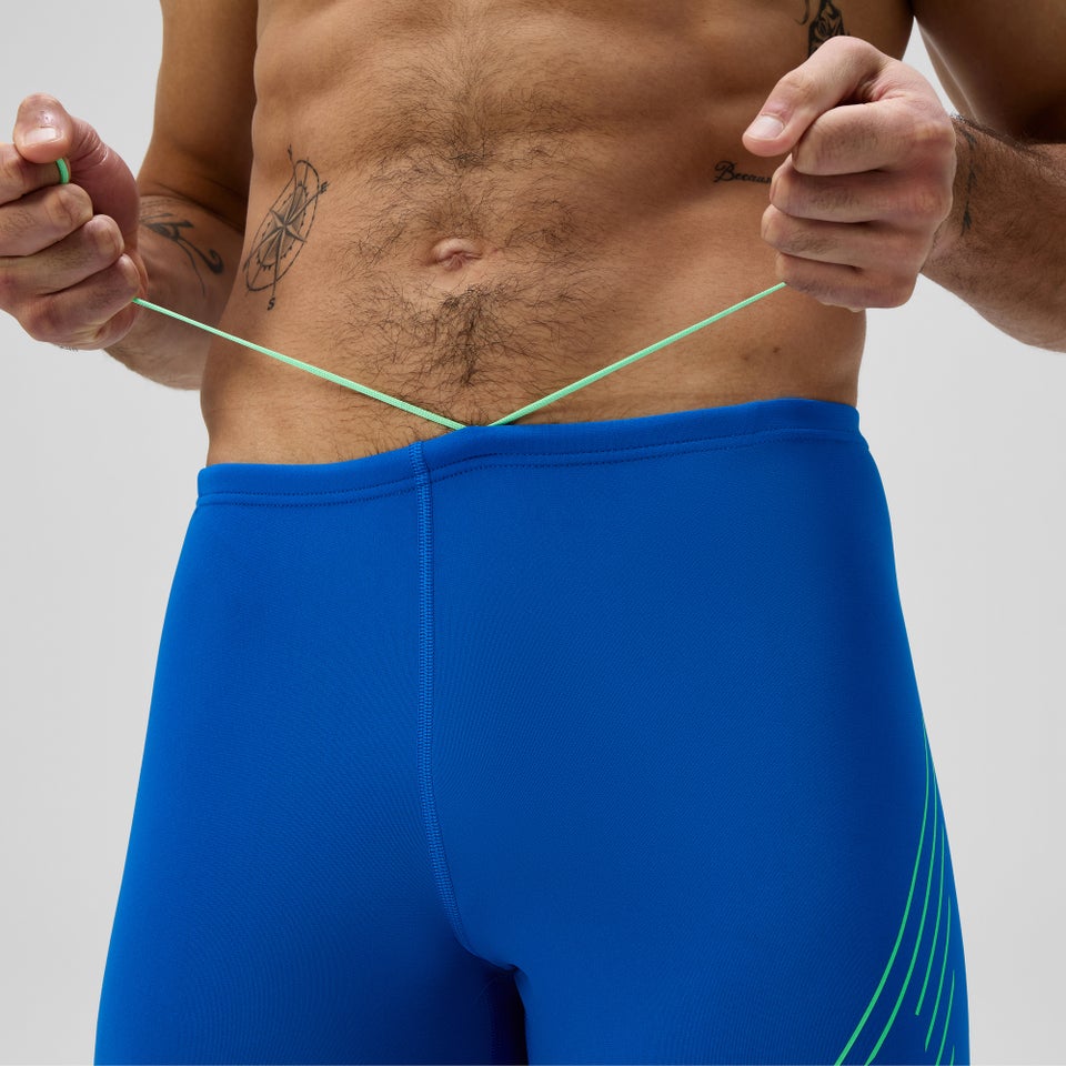 Herren Hyperboom Placement Schwimmhose Blau/Grün