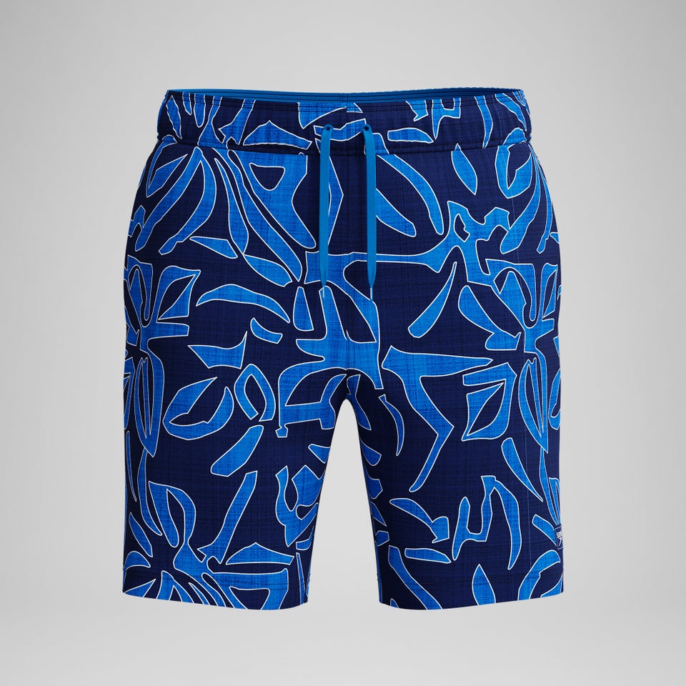 Maillot de bain à imprimé bleu de 18 po Redondo Edge pour hommes