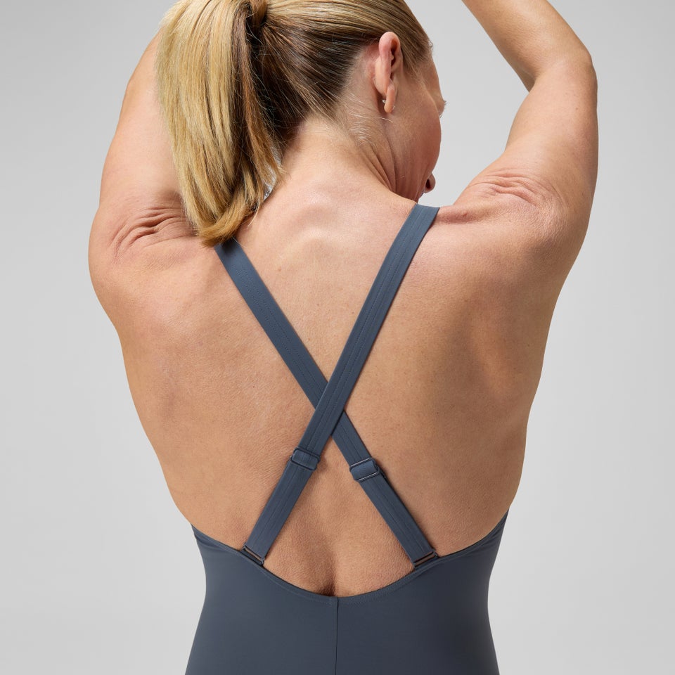 Women's Shaping Crossback Swimsuit Grey
