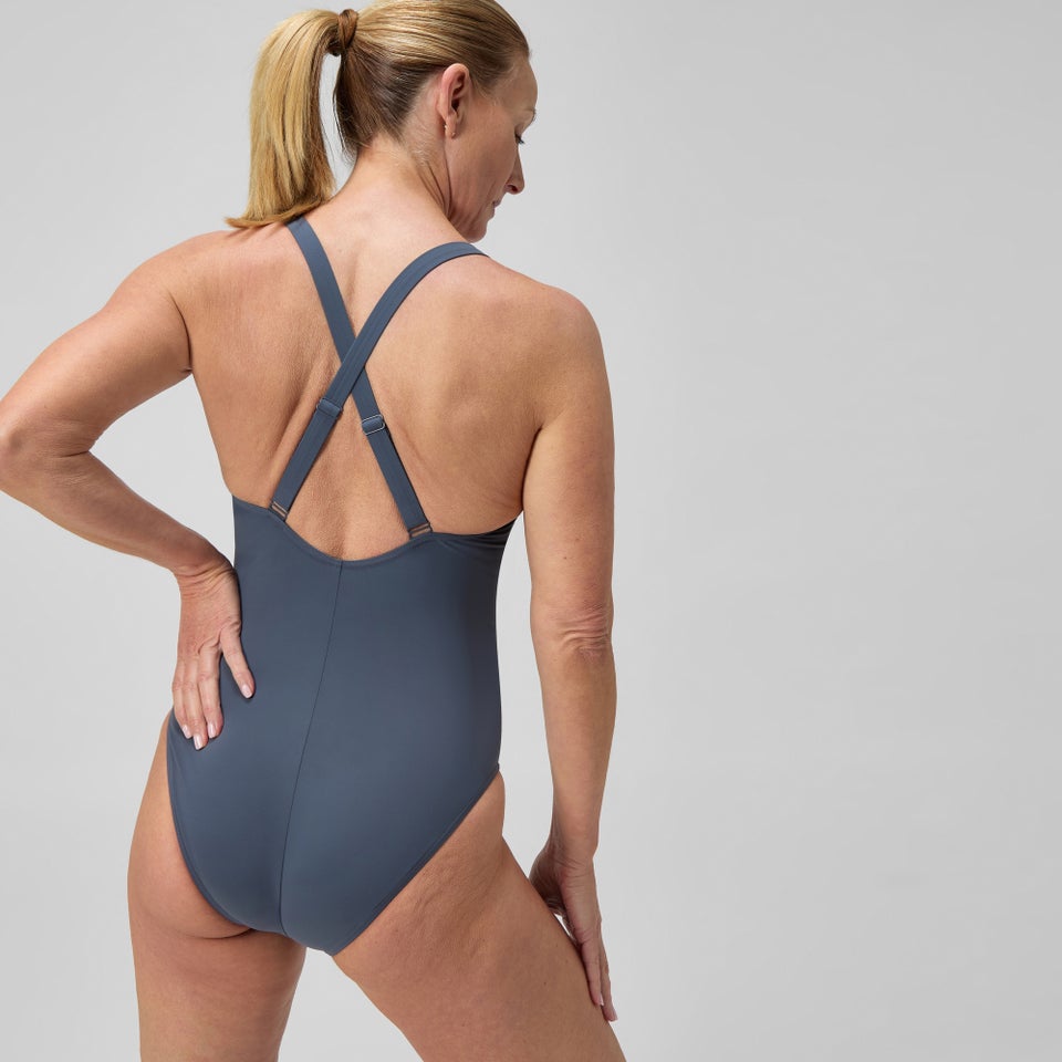 Women's Shaping Crossback Swimsuit Grey