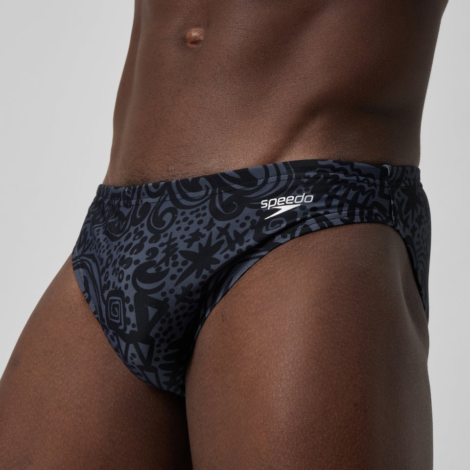 Men's Printed 2" Brief Gray