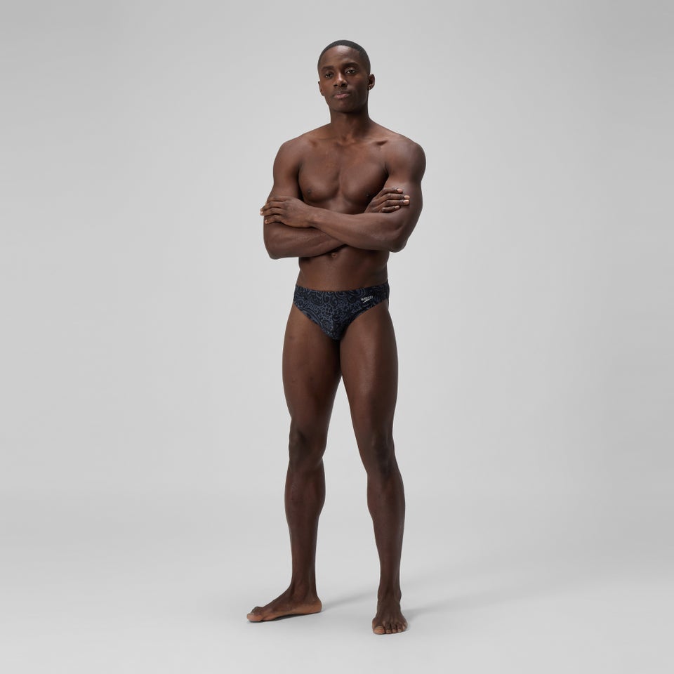 Men's Printed 2" Brief Gray