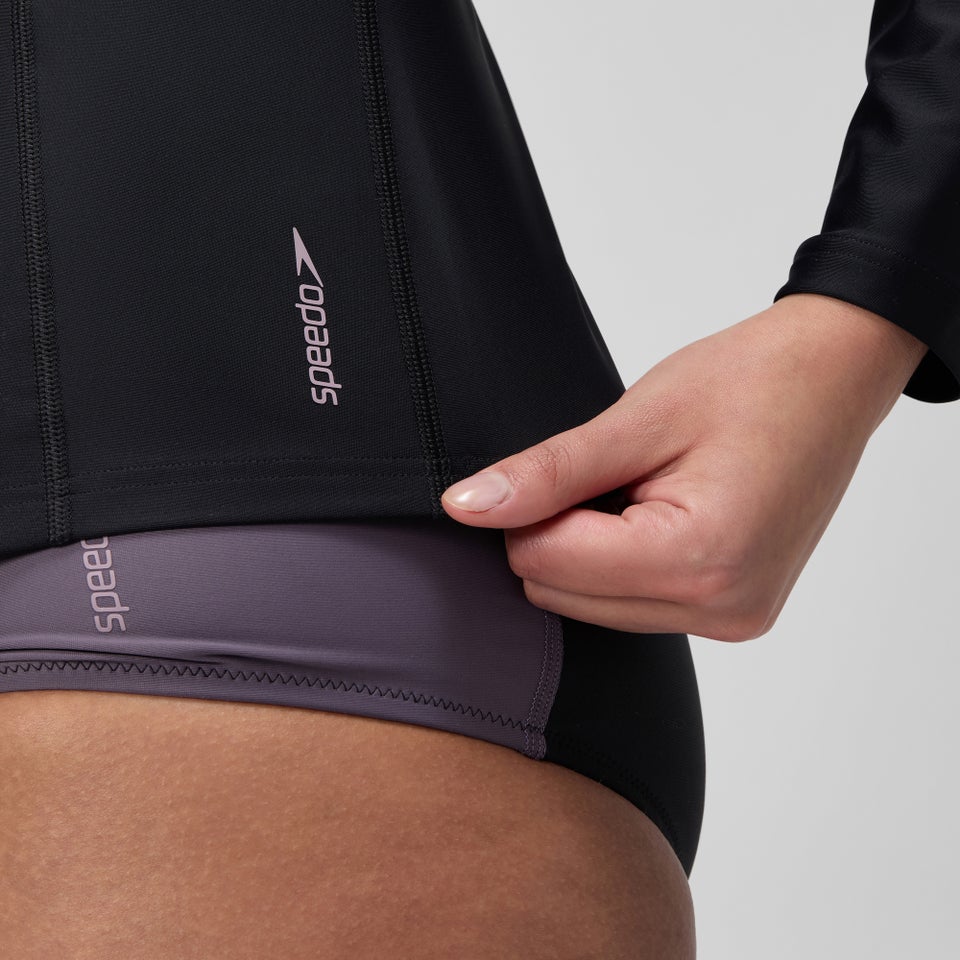 Women's Long Sleeve Rashguard Black/Dark Gray