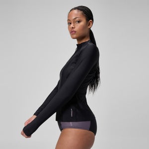 Women's Long Sleeve Rashguard Black/Dark Gray