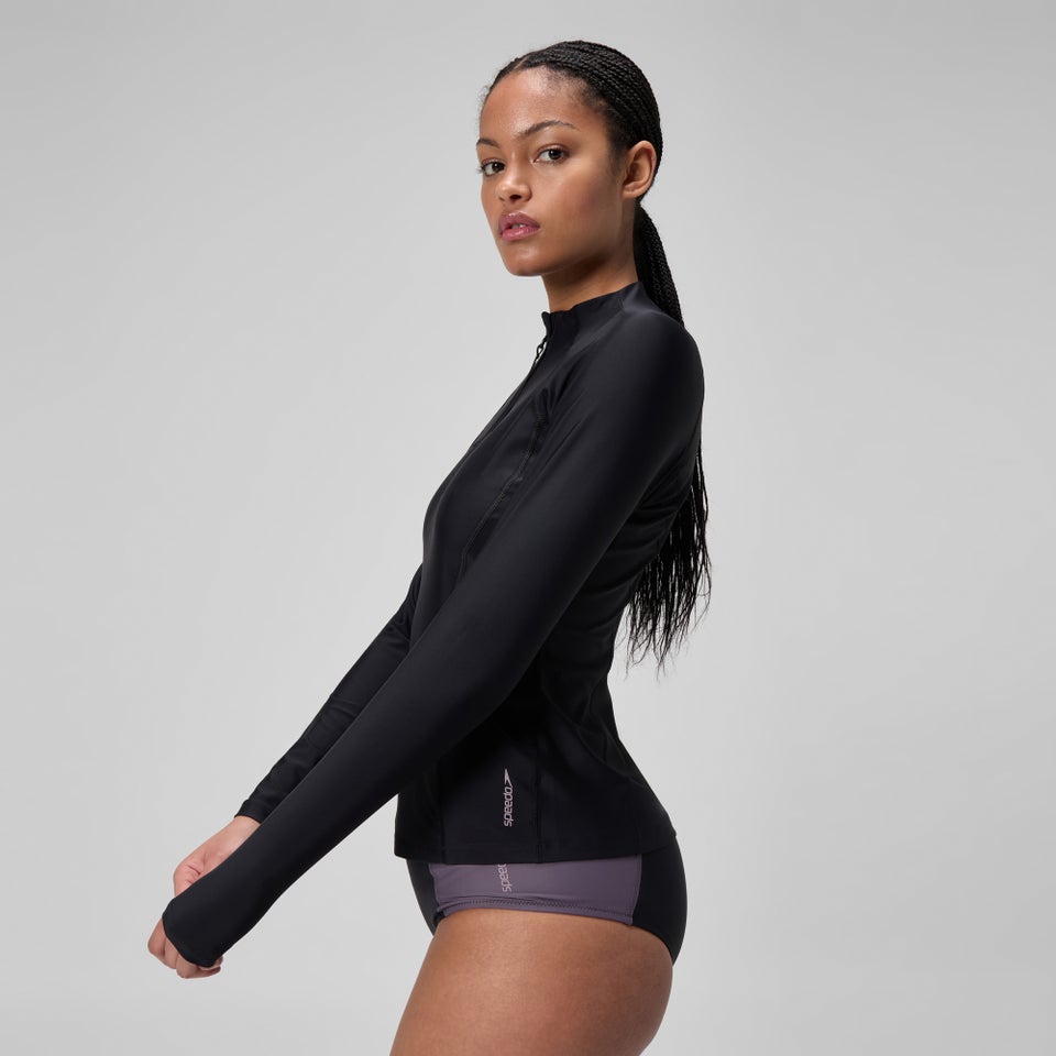 Women's Long Sleeve Rashguard Black/Dark Gray