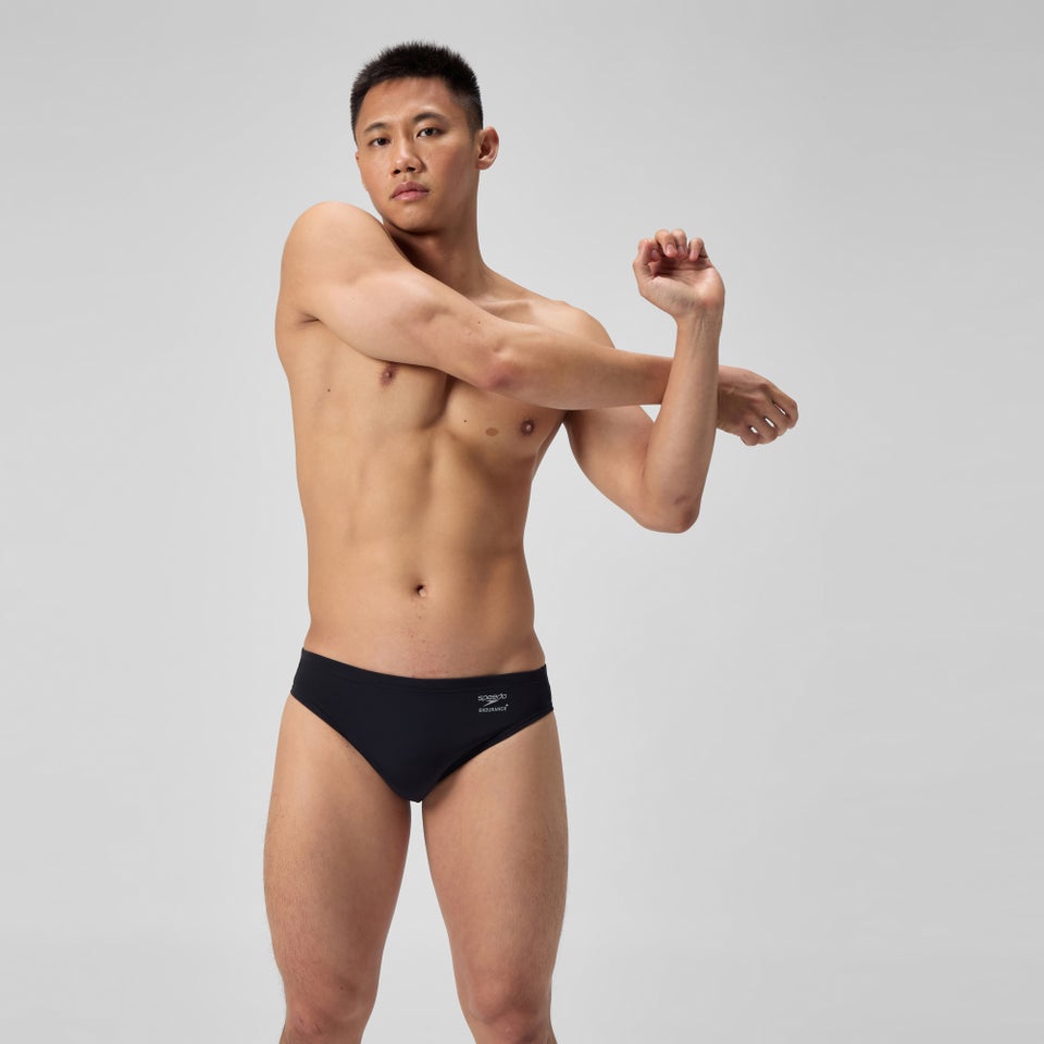 Men's Solid Brief Black